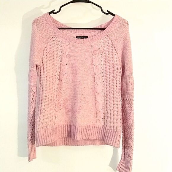 American Eagle Sweater  XS chunky wood blend - Picture 1 of 4
